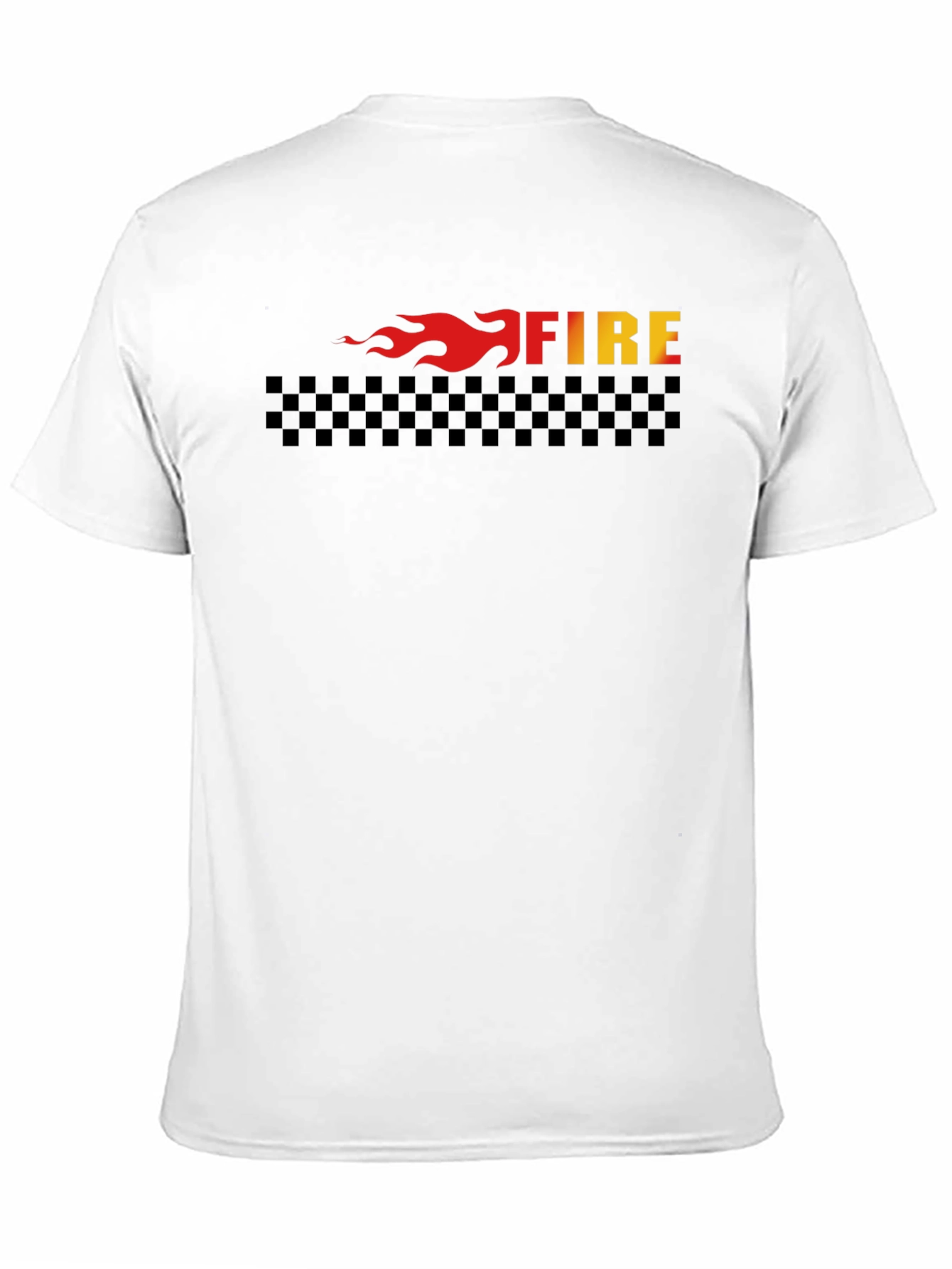 Fire Graphic Tee - Black Cotton T-Shirt