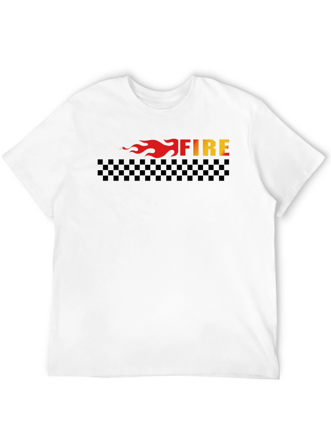 Fire Graphic Tee - Black Cotton T-Shirt