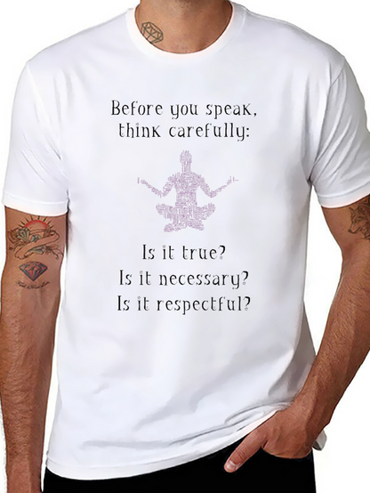 Think Carefully T-Shirt - Black