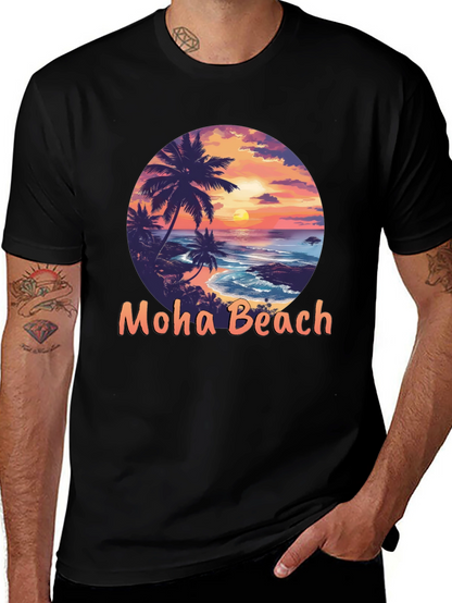 Moho Beach Sunset Graphic T-Shirt