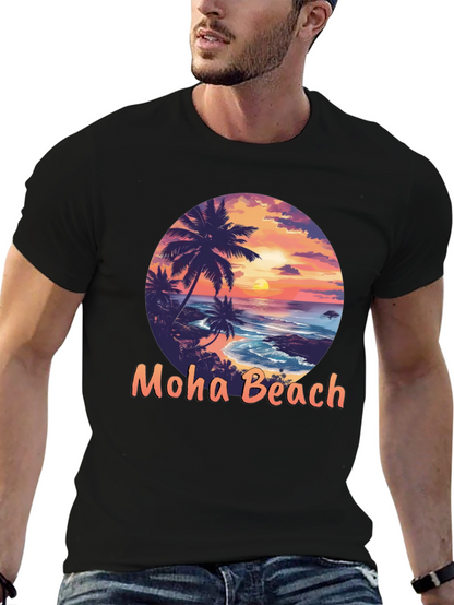 Moho Beach Sunset Graphic T-Shirt