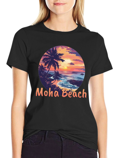 Moho Beach Sunset Graphic T-Shirt