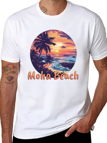 Moho Beach Sunset Graphic T-Shirt