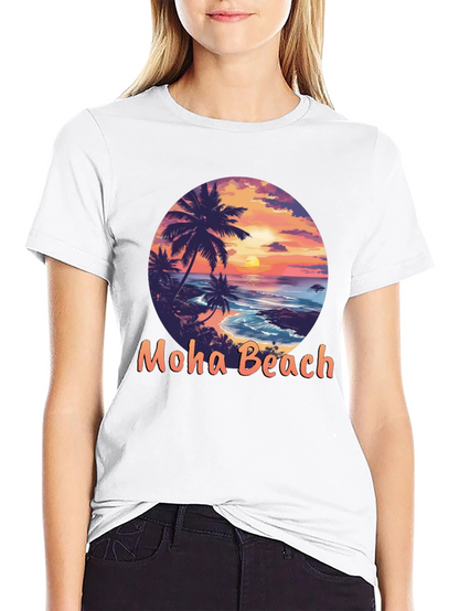 Moho Beach Sunset Graphic T-Shirt