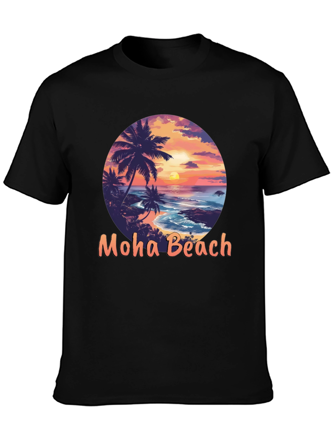 Moho Beach Sunset Graphic T-Shirt