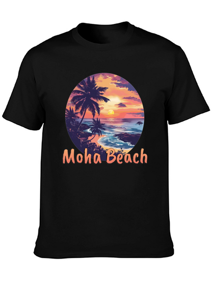 Moho Beach Sunset Graphic T-Shirt