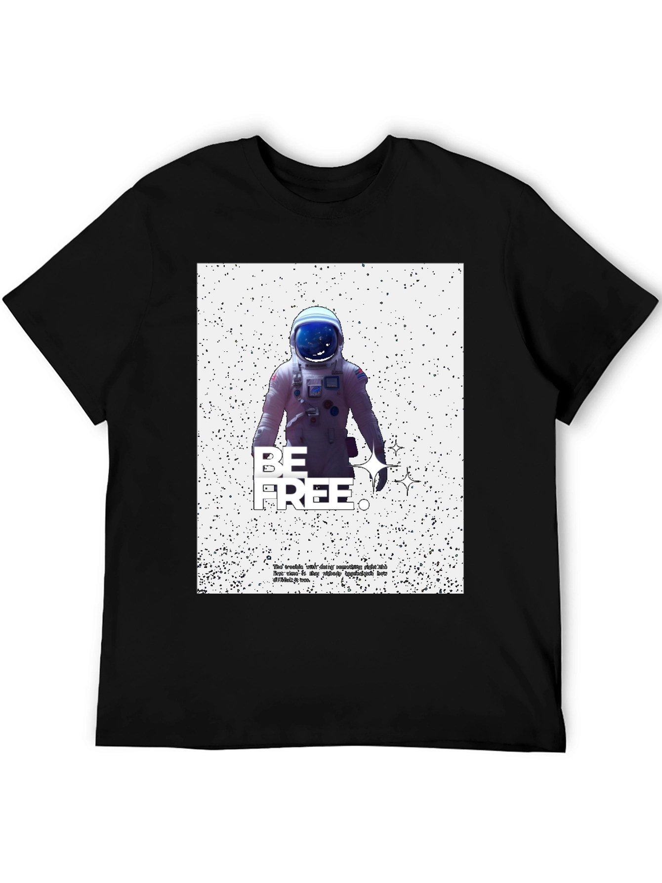 Astronaut Graphic Print Tee - Be Free