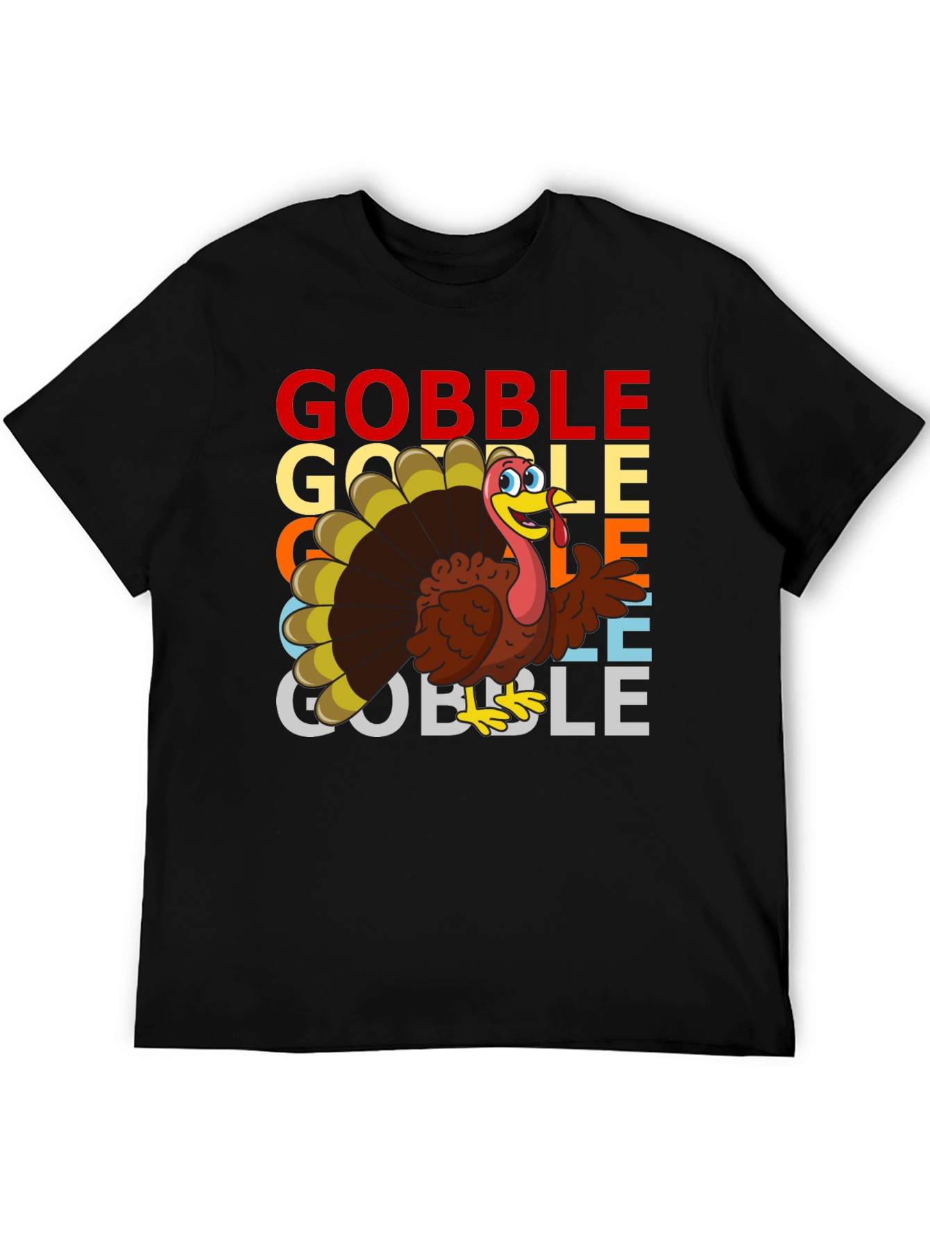 Gobble Turkey Graphic T-Shirt