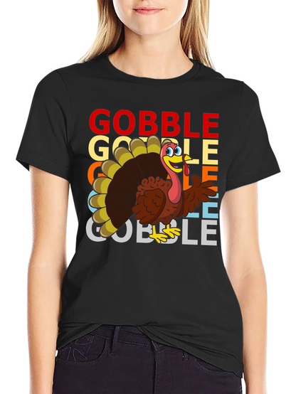 Gobble Turkey Graphic T-Shirt