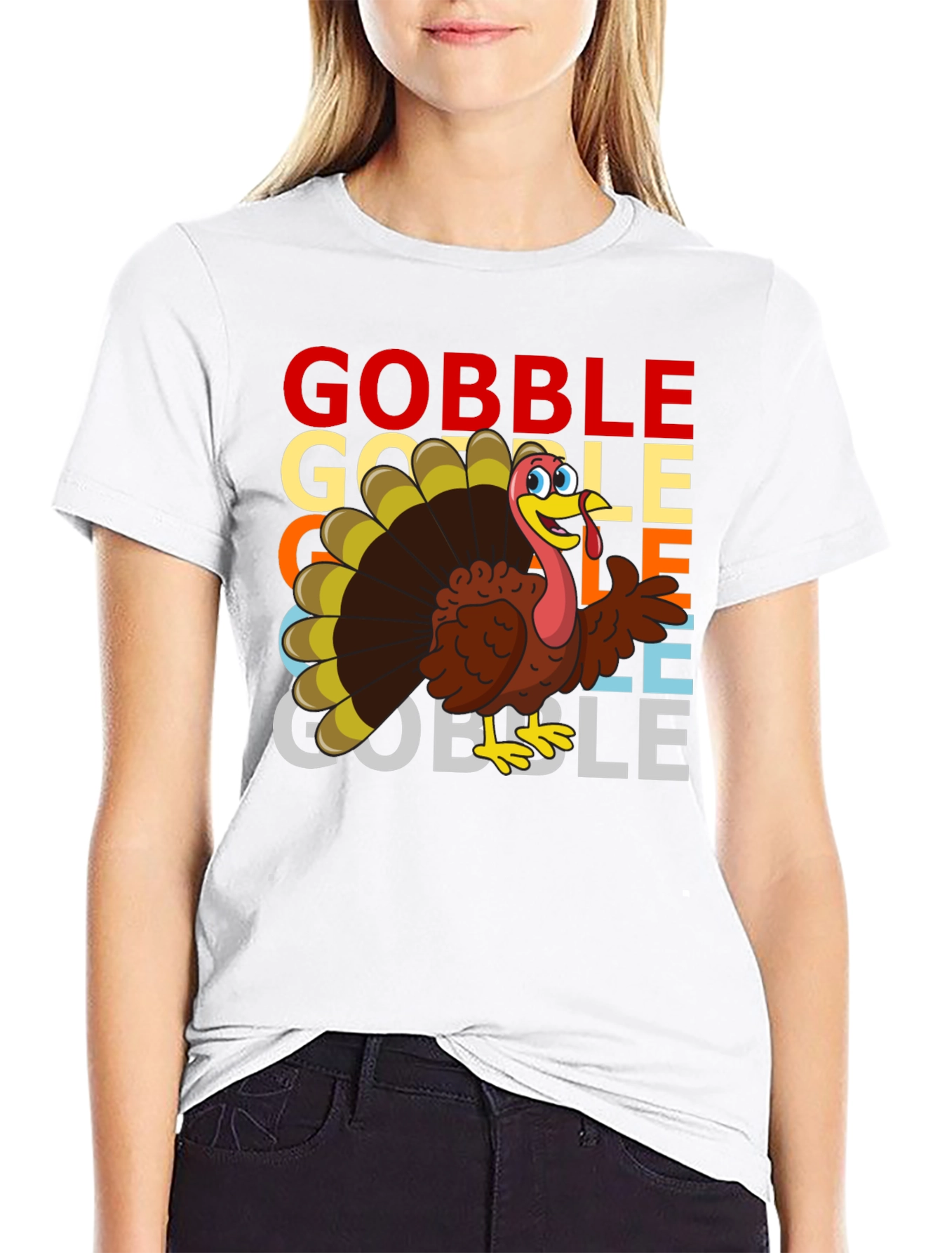 Gobble Turkey Graphic T-Shirt