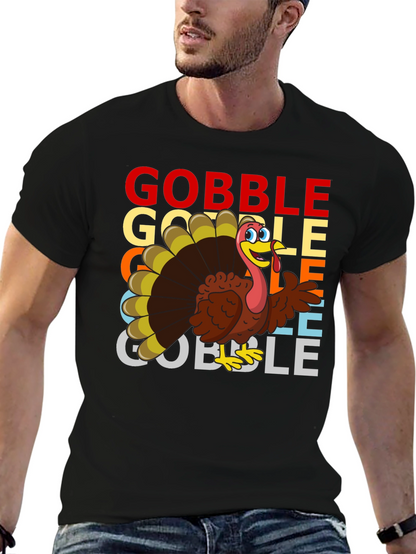 Gobble Turkey Graphic T-Shirt