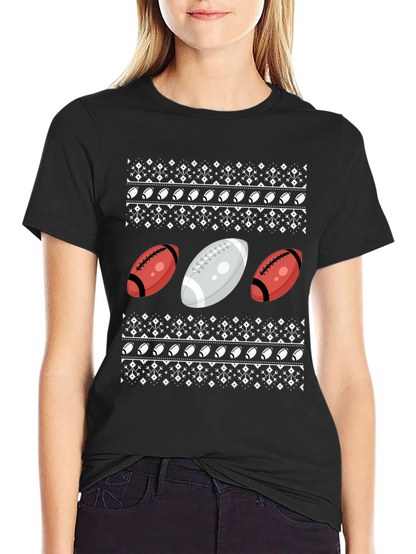 Football Ugly Christmas Sweater T-Shirt