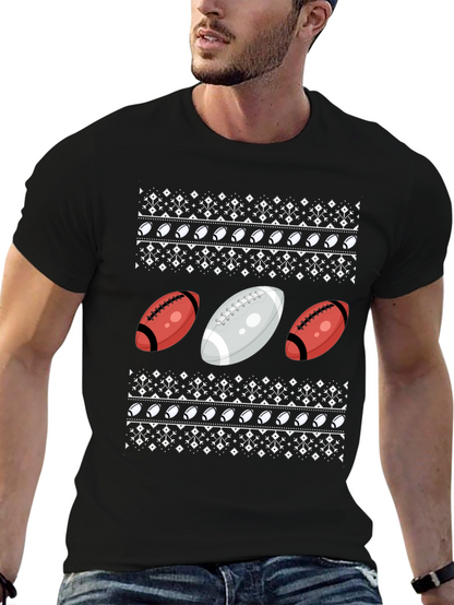 Football Ugly Christmas Sweater T-Shirt