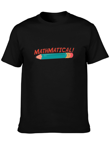 Mathematical! Black Graphic Tee Shirt