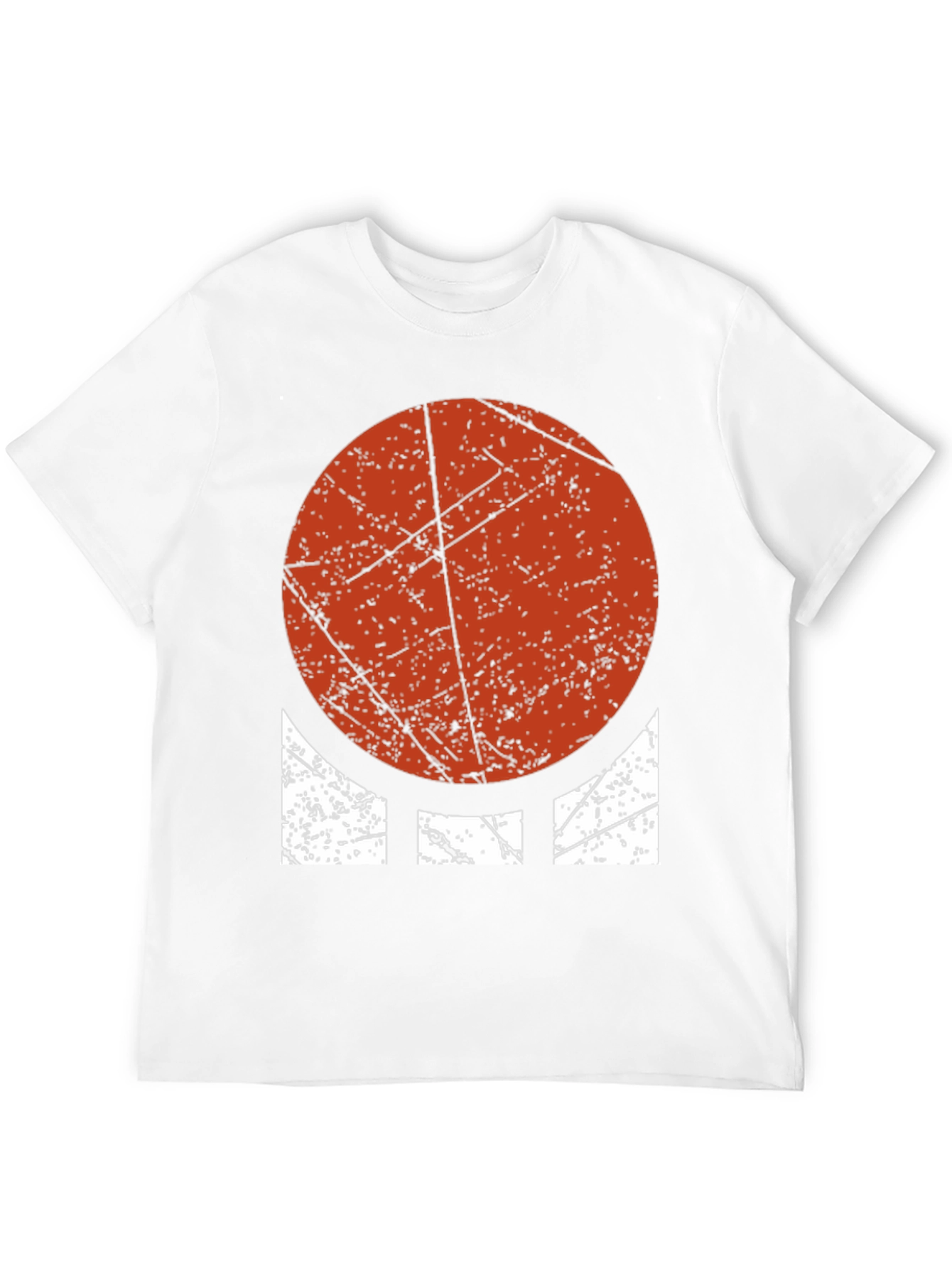 Distressed Geometric Graphic Tee - Bold Circle Design