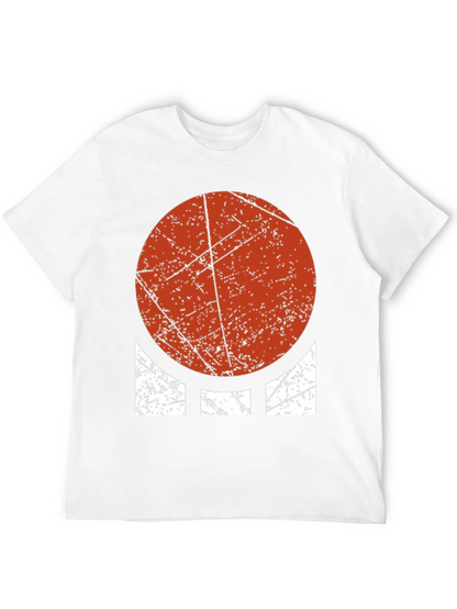Distressed Geometric Graphic Tee - Bold Circle Design