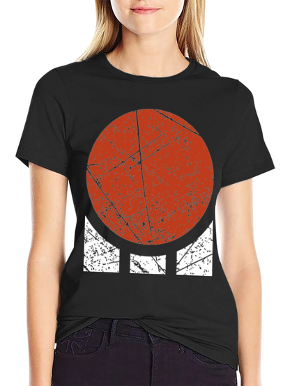Distressed Geometric Graphic Tee - Bold Circle Design