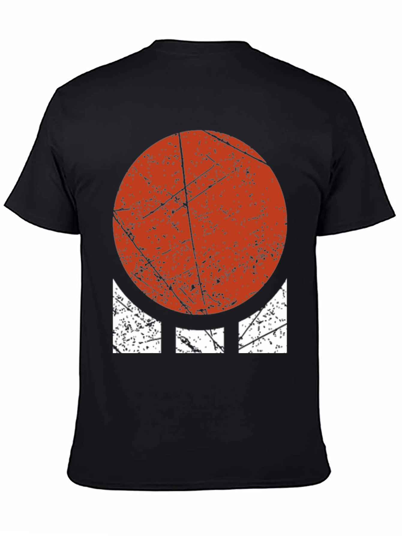 Distressed Geometric Graphic Tee - Bold Circle Design