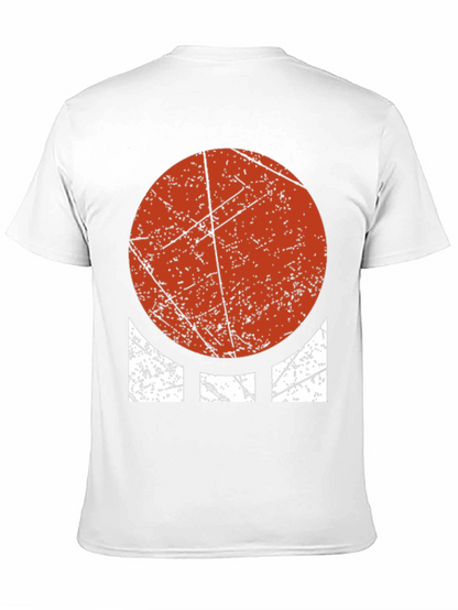 Distressed Geometric Graphic Tee - Bold Circle Design
