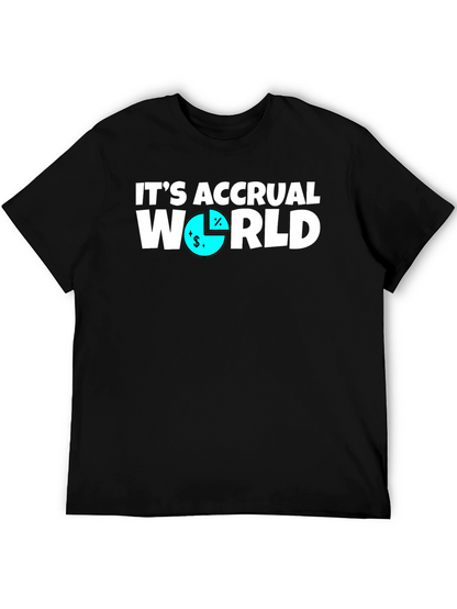 Its Accrual World Mens Black T-Shirt
