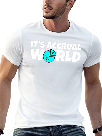 Its Accrual World Mens Black T-Shirt
