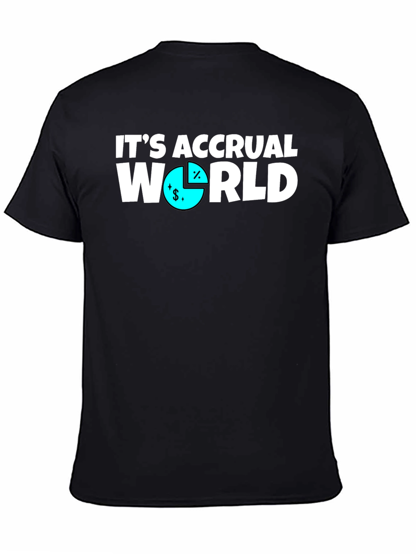 Its Accrual World Mens Black T-Shirt