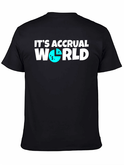 Its Accrual World Mens Black T-Shirt