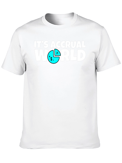 Its Accrual World Mens Black T-Shirt