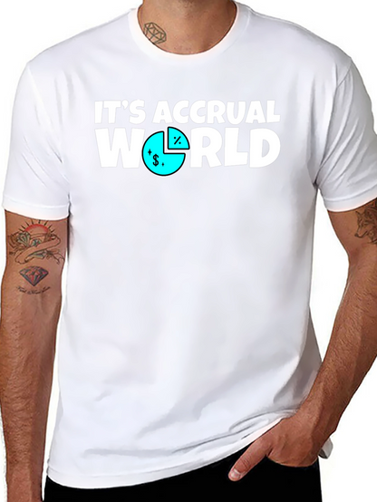 Its Accrual World Mens Black T-Shirt