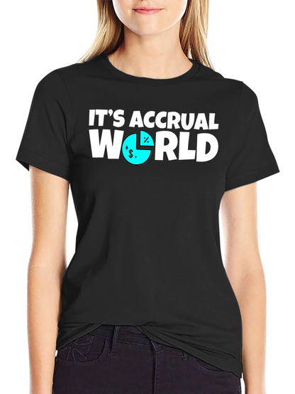 Its Accrual World Mens Black T-Shirt