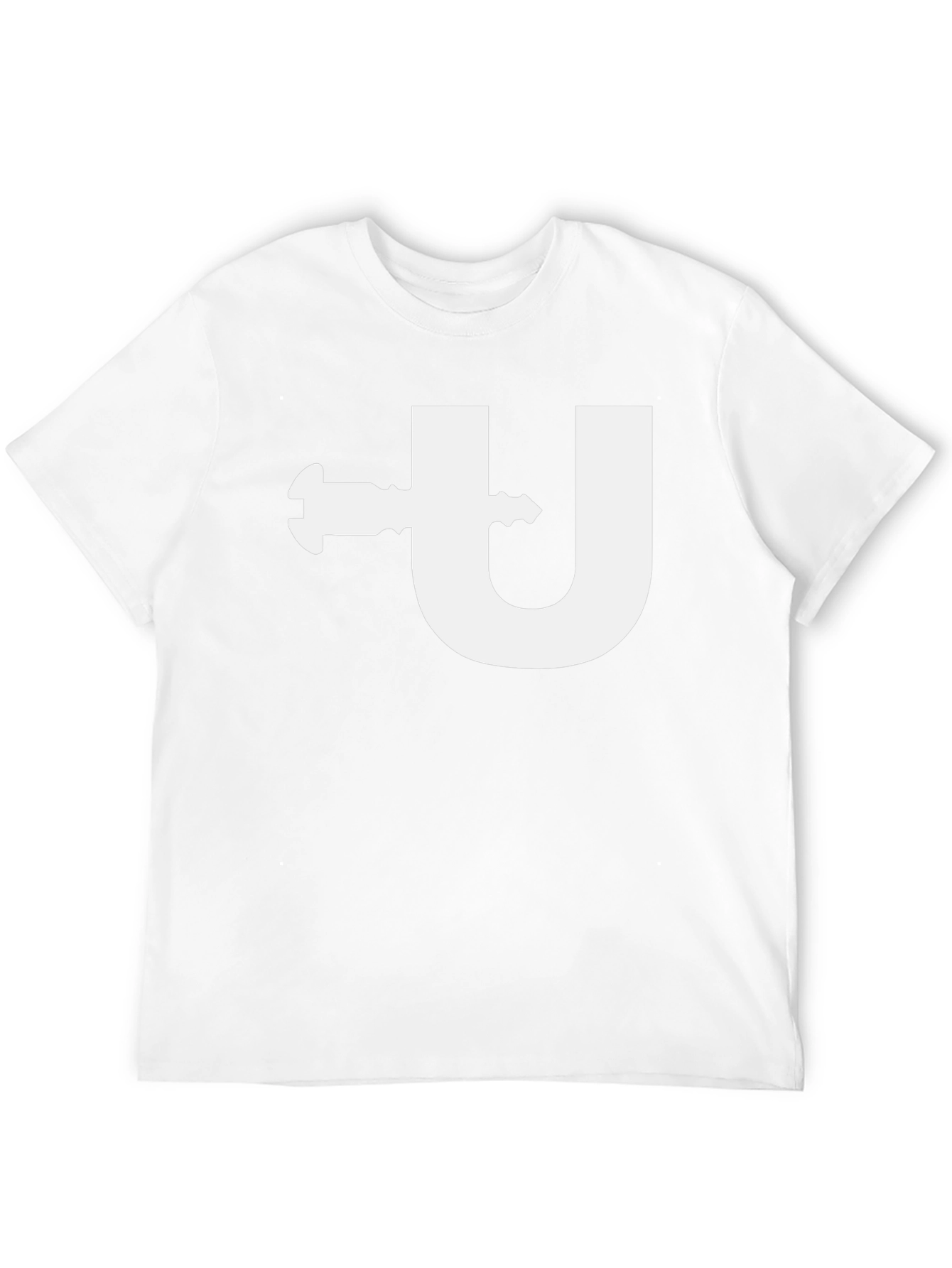 Black T-Shirt with White U-Turn Graphic