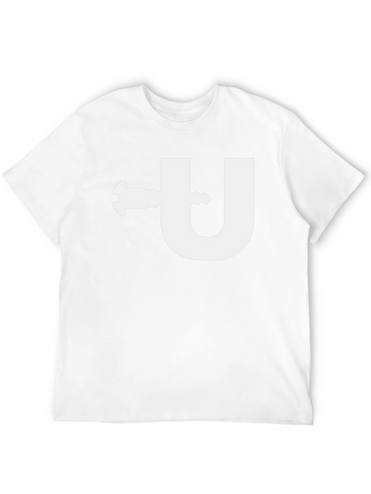 Black T-Shirt with White U-Turn Graphic