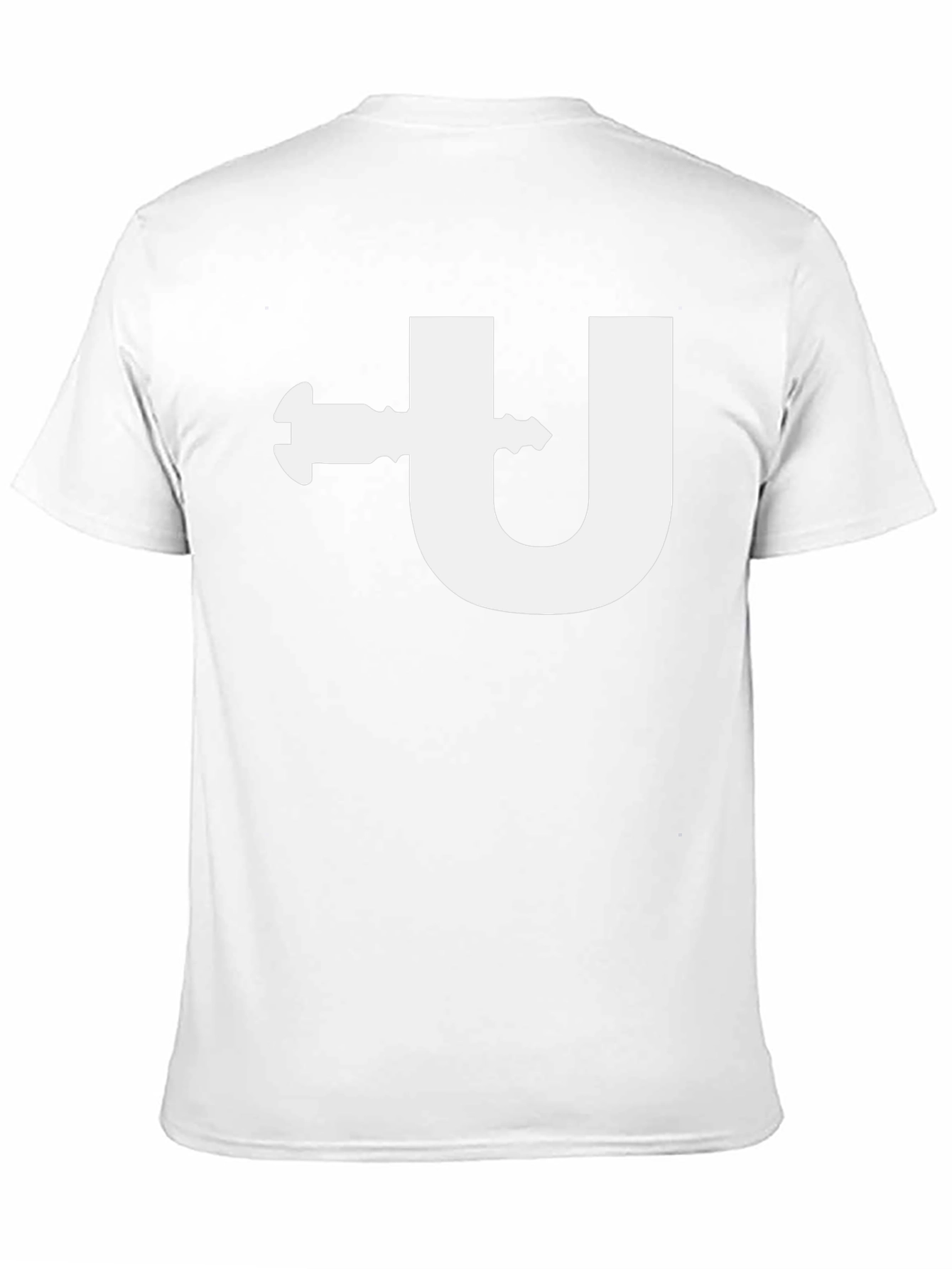 Black T-Shirt with White U-Turn Graphic