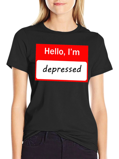Depressed Intro T-Shirt: Funny Novelty Tee