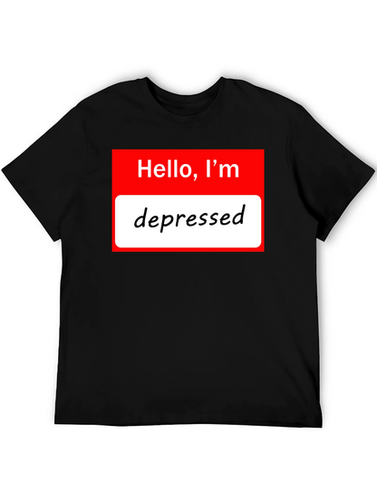 Depressed Intro T-Shirt: Funny Novelty Tee