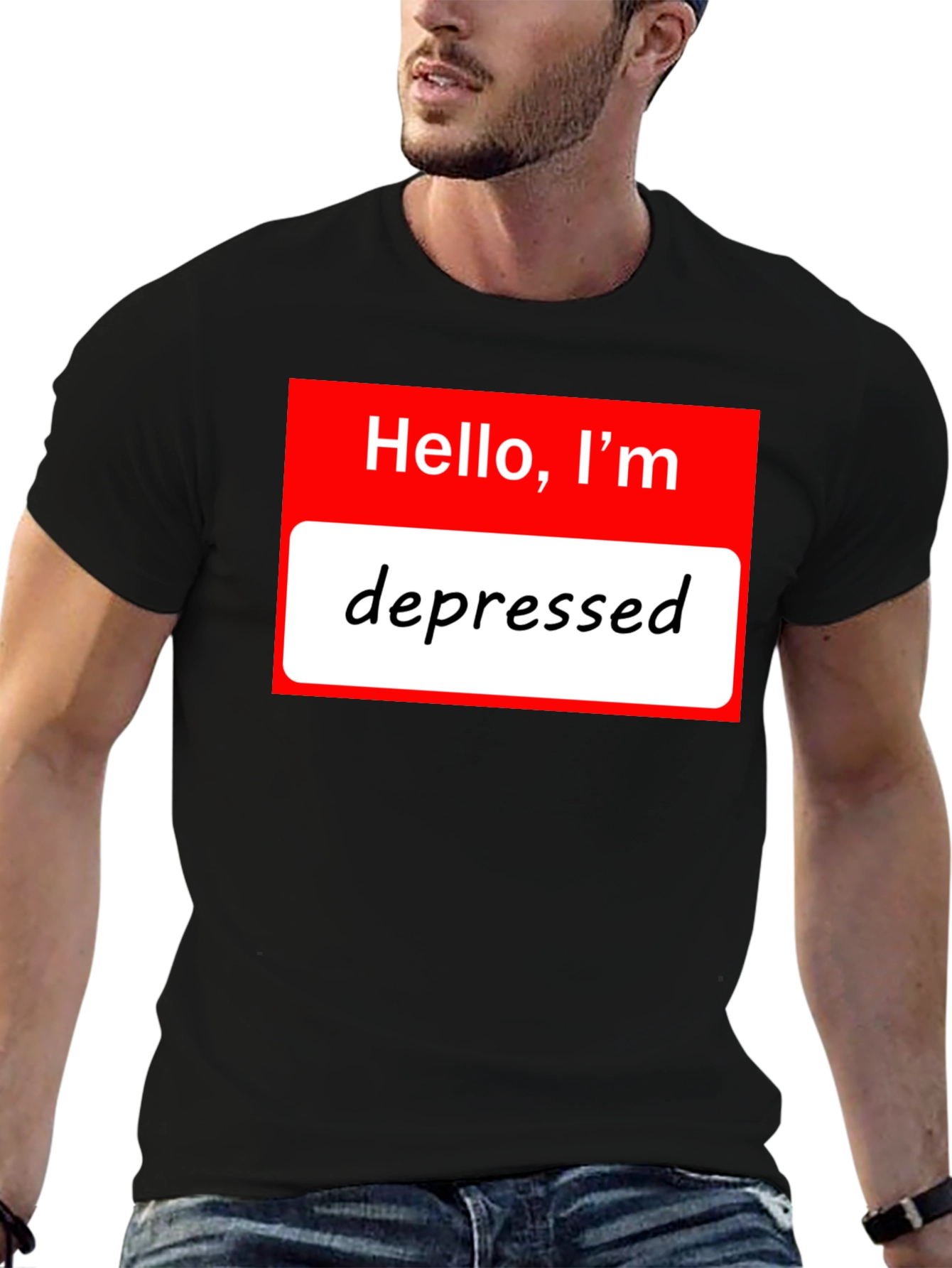 Depressed Intro T-Shirt: Funny Novelty Tee