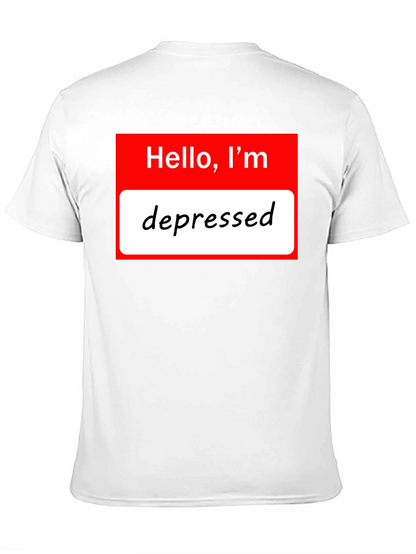 Depressed Intro T-Shirt: Funny Novelty Tee