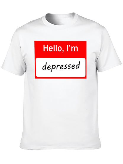 Depressed Intro T-Shirt: Funny Novelty Tee