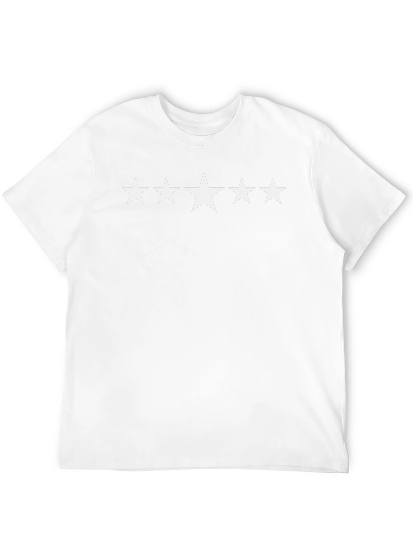 5 Star Black Cotton T-Shirt - Casual Style