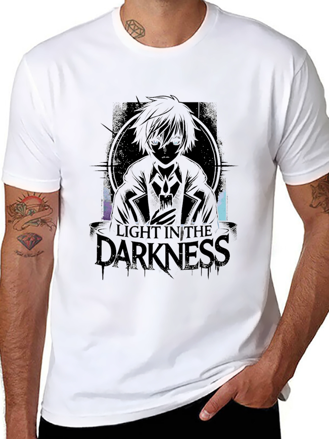 Anime Graphic Tee - Light in the Darkness