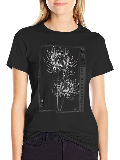 Floral Graphic T-Shirt - Black
