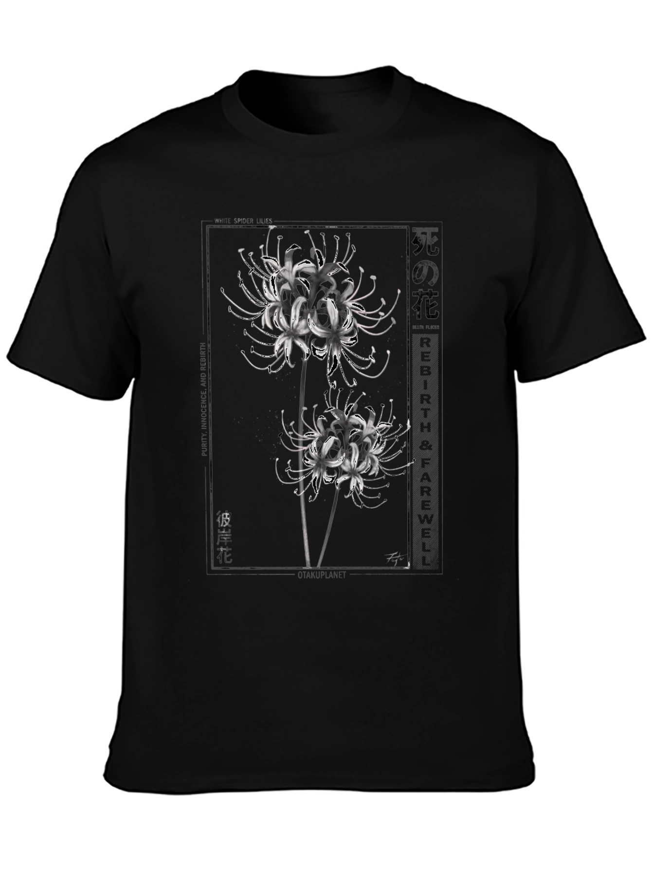 Floral Graphic T-Shirt - Black