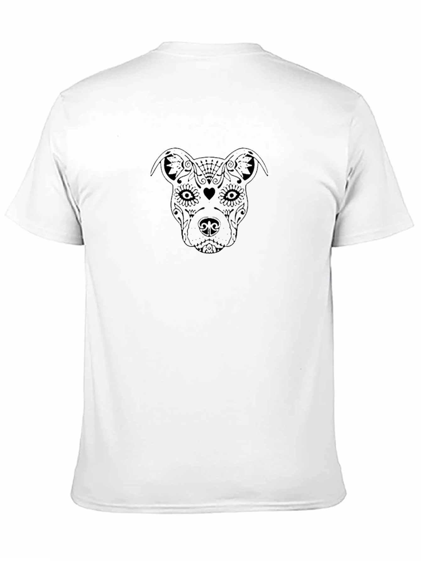 Sugar Skull Dog T-Shirt - Mens Black Graphic Tee