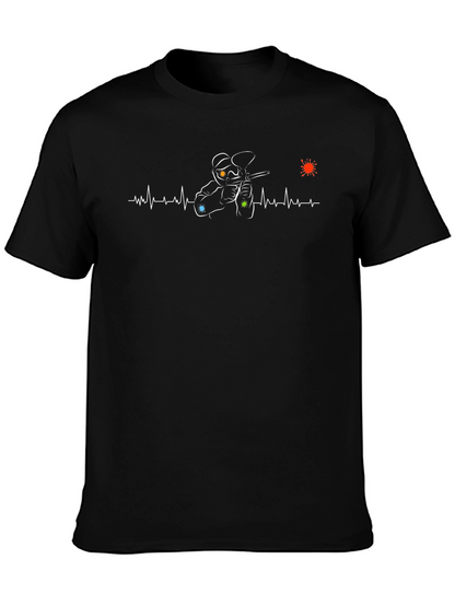 Paintball Heartbeat Graphic T-Shirt