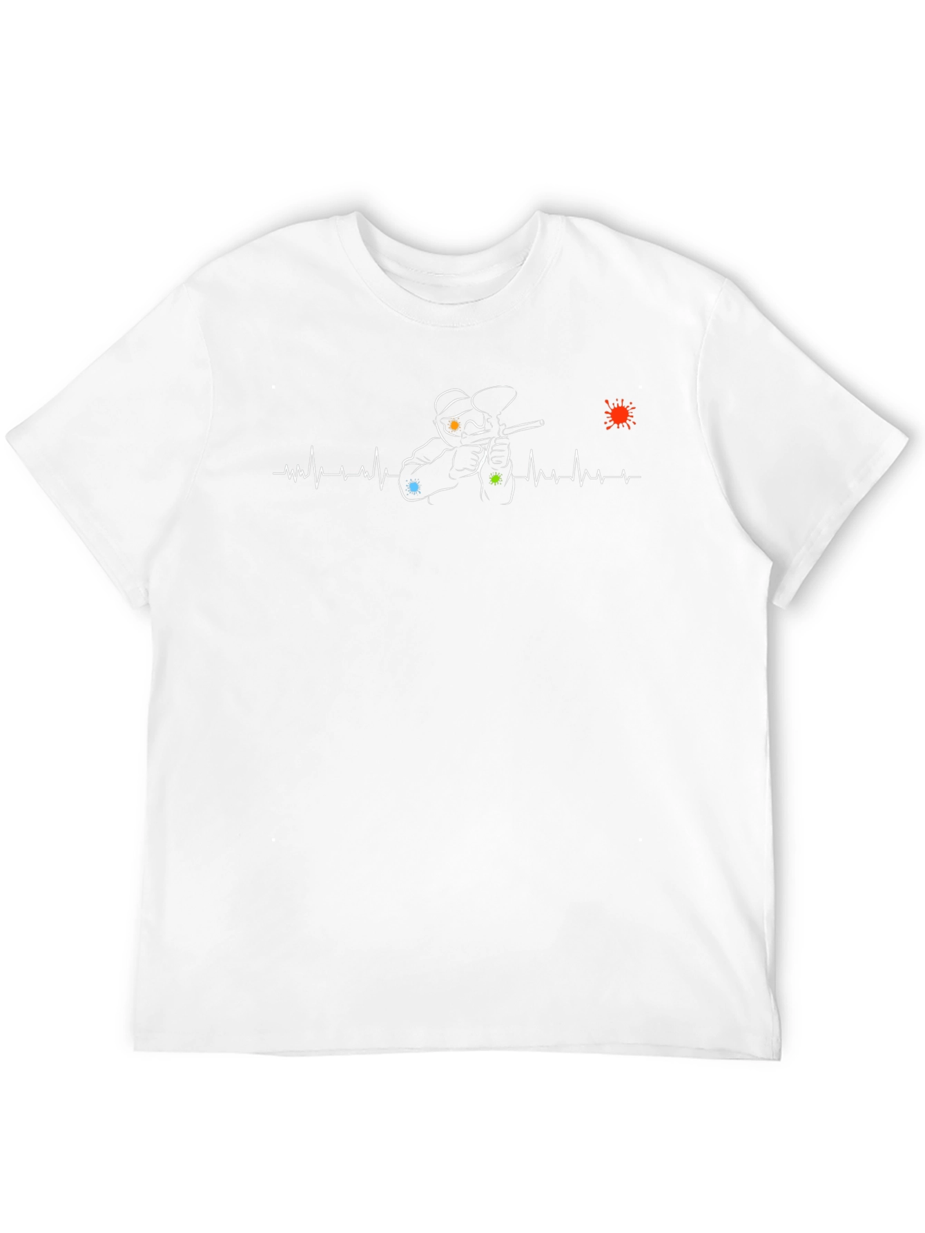 Paintball Heartbeat Graphic T-Shirt