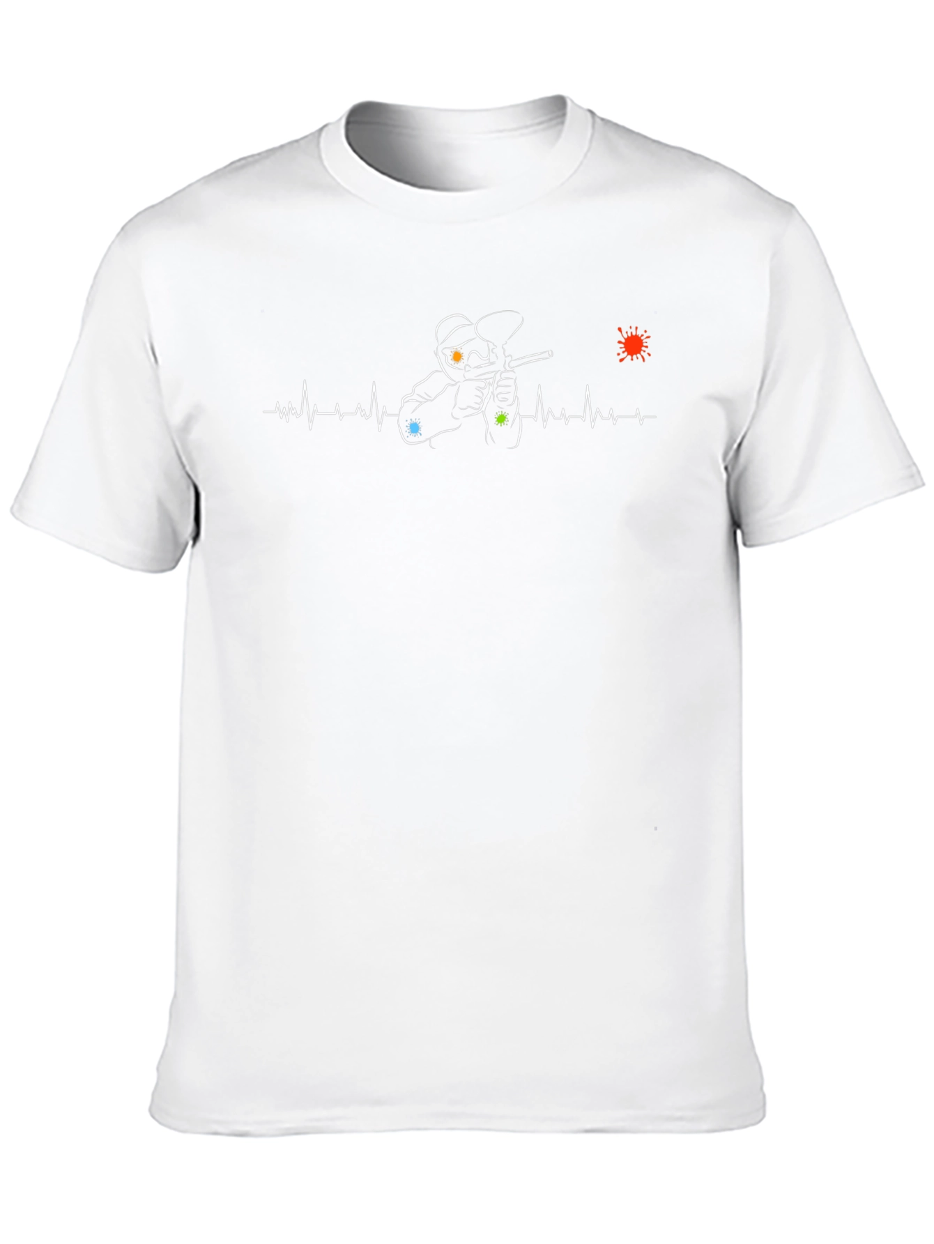 Paintball Heartbeat Graphic T-Shirt
