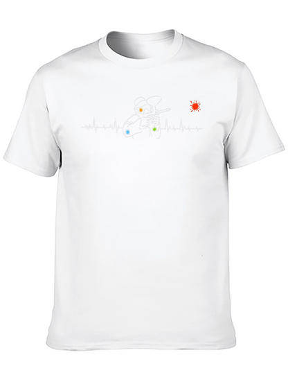 Paintball Heartbeat Graphic T-Shirt