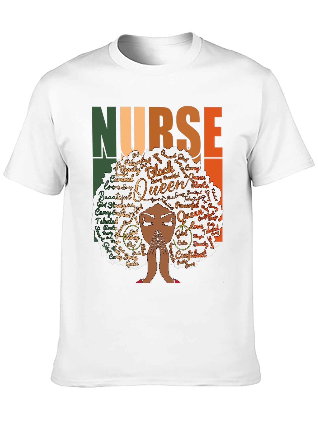 Black Queen Nurse Graphic Tee - Stylish Comfort