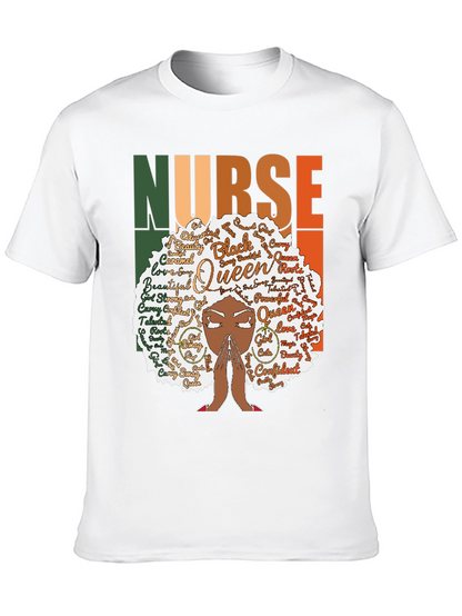 Black Queen Nurse Graphic Tee - Stylish Comfort