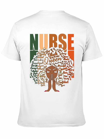 Black Queen Nurse Graphic Tee - Stylish Comfort
